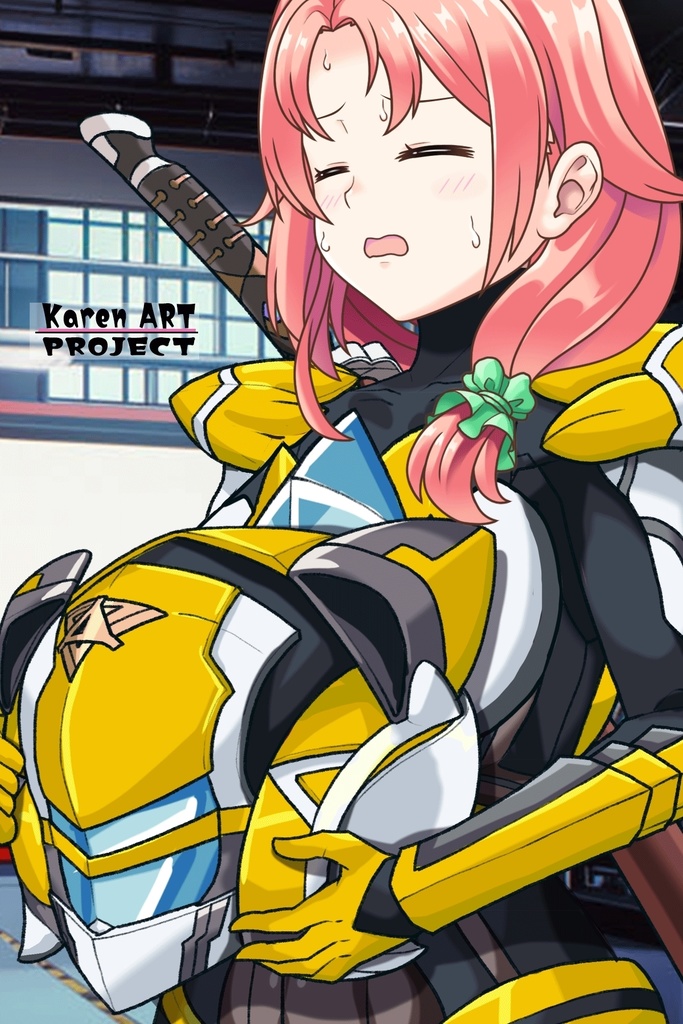 亜美ちゃん+黒澤ダイヤの装備(スカーレット・デルタ01)【幻日のヨハネ】 斜め前アングル Ami is wearing Daiya Kurosawa's Powered Suit (Scarlet Delta01)【SUNSHINE in the MIRROR】Diagonal front angle