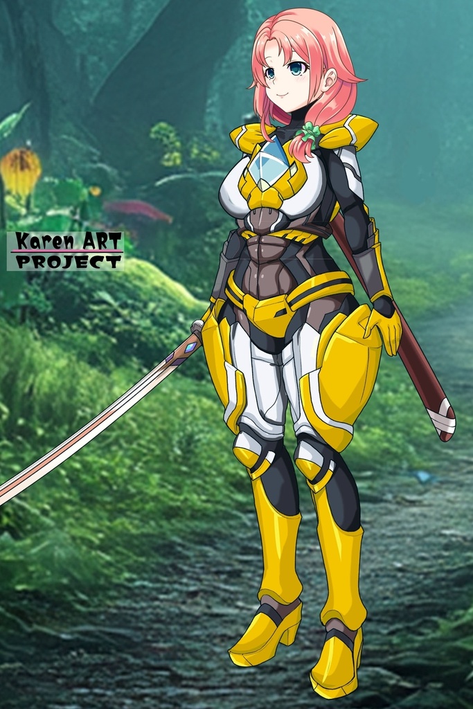 亜美ちゃん+黒澤ダイヤの装備(スカーレット・デルタ01)【幻日のヨハネ】 斜め前アングル Ami is wearing Daiya Kurosawa's Powered Suit (Scarlet Delta01)【SUNSHINE in the MIRROR】Diagonal front angle