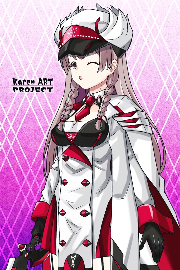 カレンちゃん+セレナの制服【目覚めたら最強装備と宇宙船持ち01】 斜め前アングル Karen is wearing Serena Holz's Costume【Reborn as a Space Mercenary01】Diagonal front angle