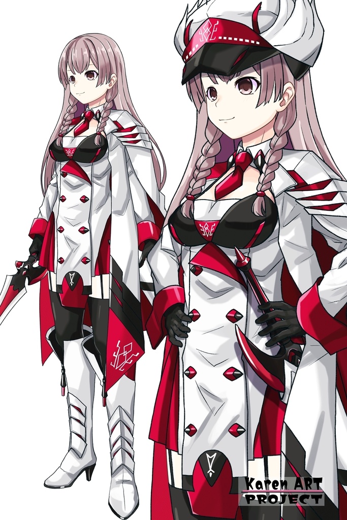 カレンちゃん+セレナの制服【目覚めたら最強装備と宇宙船持ち01】 斜め前アングル Karen is wearing Serena Holz's Costume【Reborn as a Space Mercenary01】Diagonal front angle