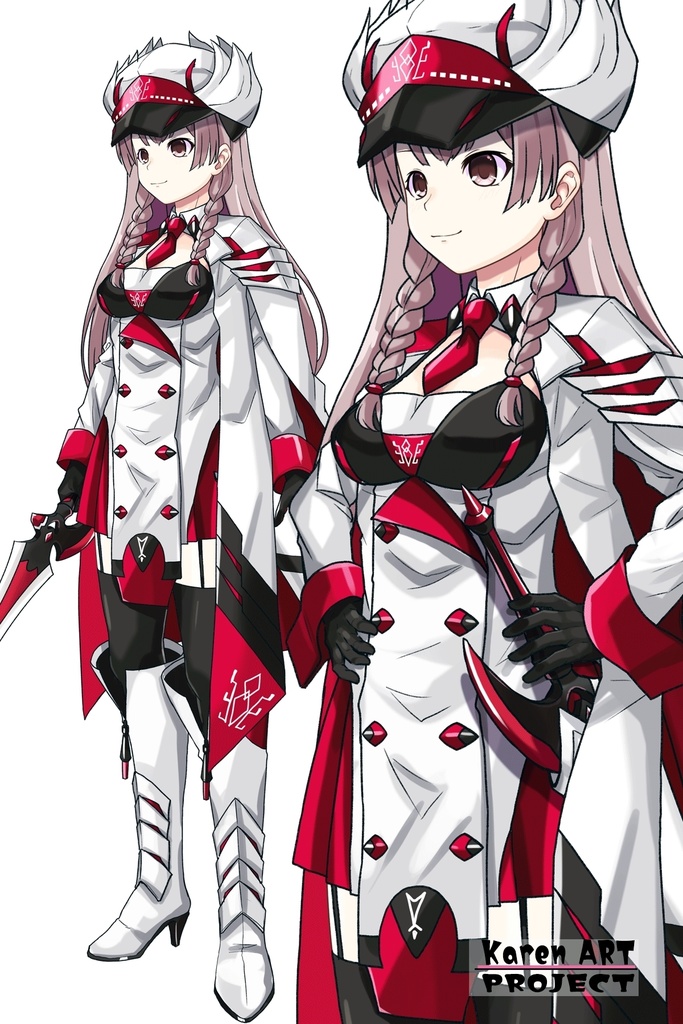 カレンちゃん+セレナの制服【目覚めたら最強装備と宇宙船持ち01】 斜め前アングル Karen is wearing Serena Holz's Costume【Reborn as a Space Mercenary01】Diagonal front angle