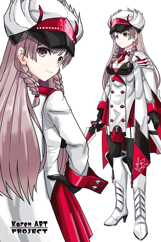 カレンちゃん+セレナの制服【目覚めたら最強装備と宇宙船持ち02】 背面アングル Karen is wearing Serena Holz's Costume【Reborn as a Space Mercenary02】Back Angle