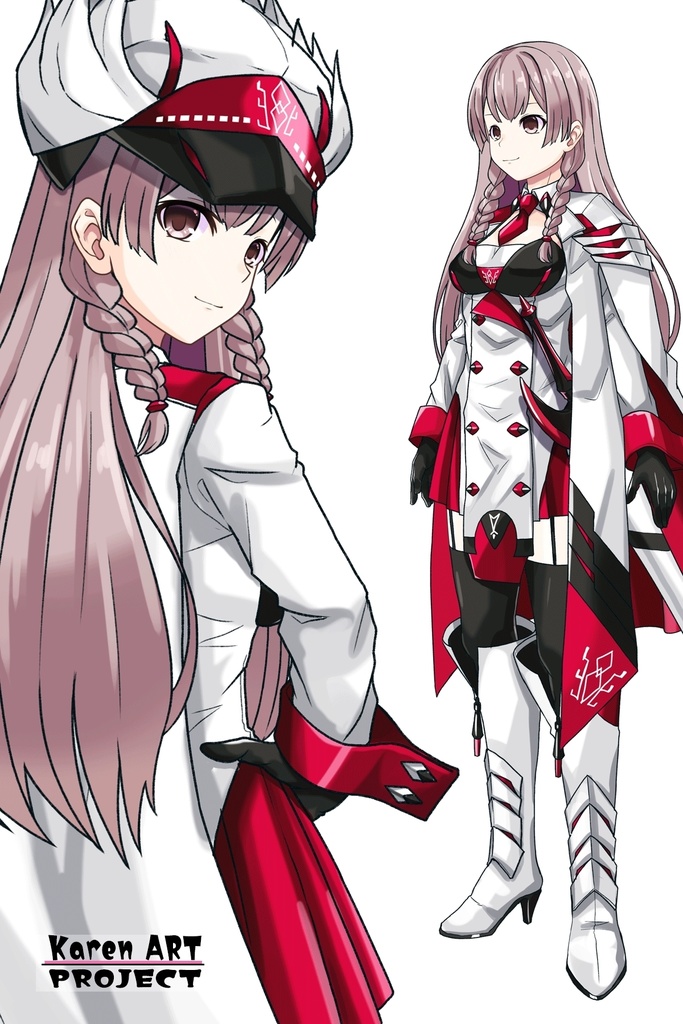 カレンちゃん+セレナの制服【目覚めたら最強装備と宇宙船持ち02】 背面アングル Karen is wearing Serena Holz's Costume【Reborn as a Space Mercenary02】Back Angle