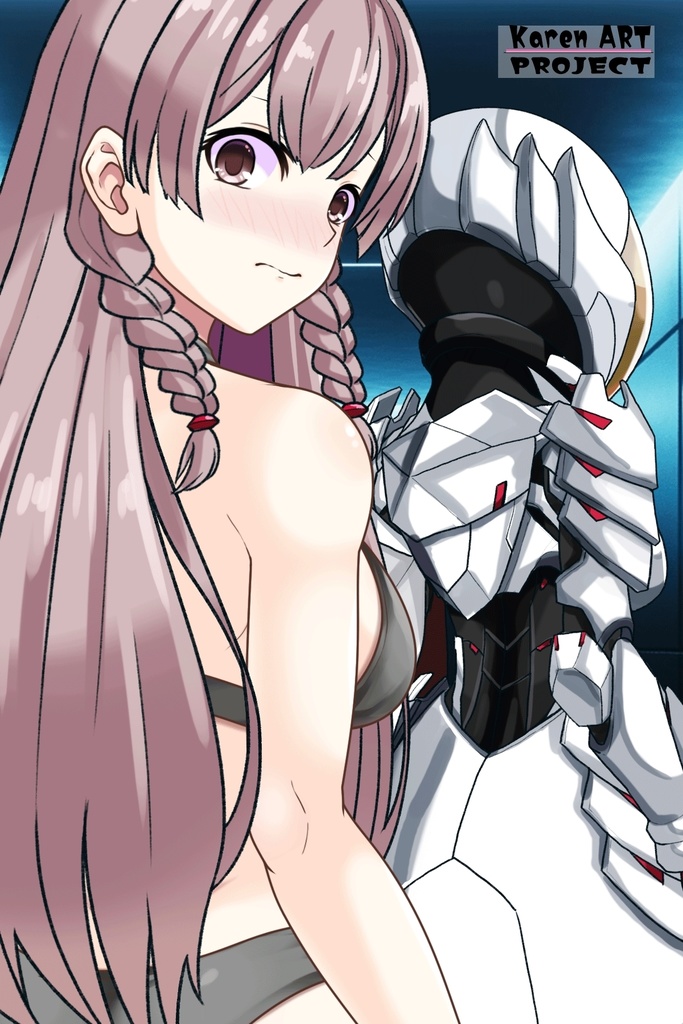 カレンちゃん+セレナのパワーアーマー【目覚めたら最強装備と宇宙船持ち04】 背面アングル Karen is wearing Serena Holz's Power Armar【Reborn as a Space Mercenary04】Back Angle