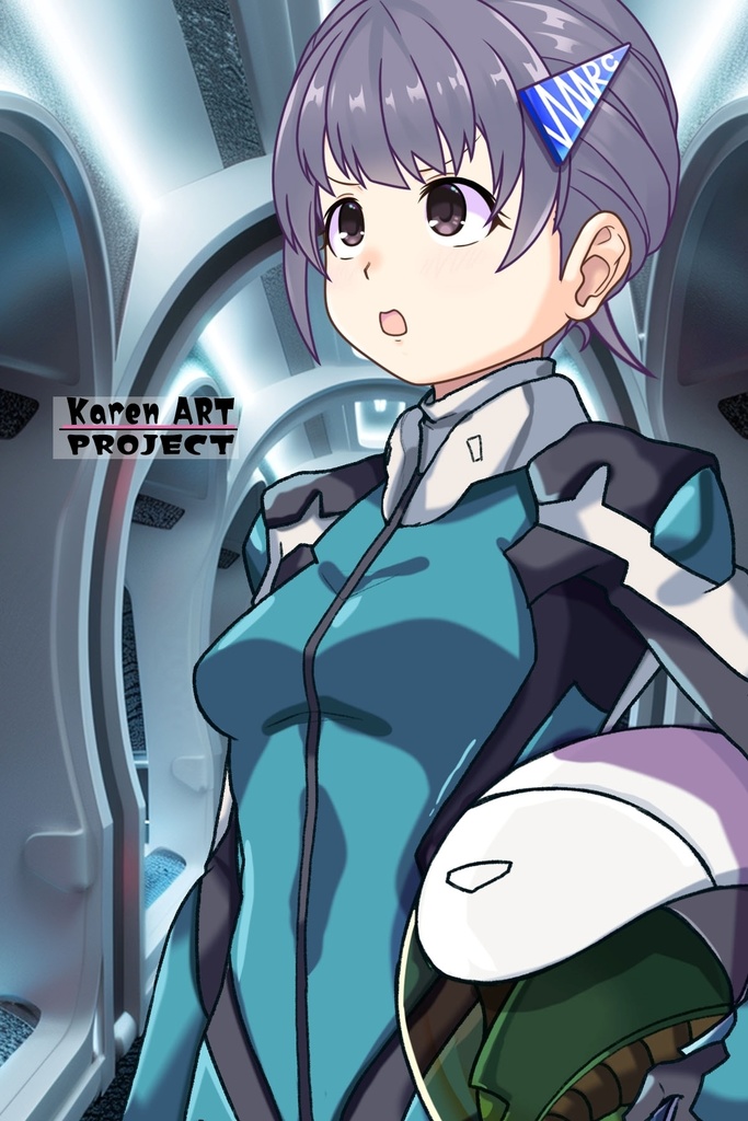 ゆりちゃん+白崎イリスのパイロットスーツ【Classroom☆Crisis 01】斜め前アングル Yuri is wearing Iris Shirasaki's Pilot Suit 【Classroom☆Crisis 01】 Diagonal front angle
