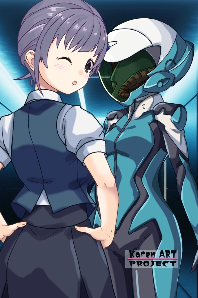 ゆりちゃん+白崎イリスのパイロットスーツ【Classroom☆Crisis 01】斜め前アングル Yuri is wearing Iris Shirasaki's Pilot Suit 【Classroom☆Crisis 01】 Diagonal front angle