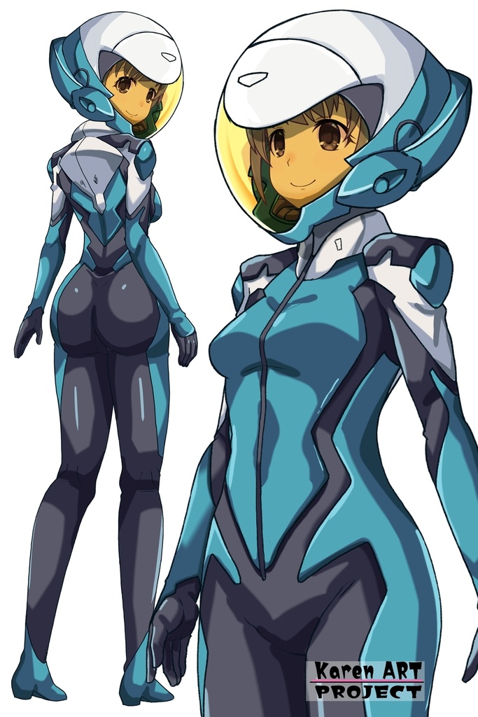 ゆりちゃん+白崎イリスのパイロットスーツ【Classroom☆Crisis 01】斜め前アングル Yuri is wearing Iris Shirasaki's Pilot Suit 【Classroom☆Crisis 01】 Diagonal front angle