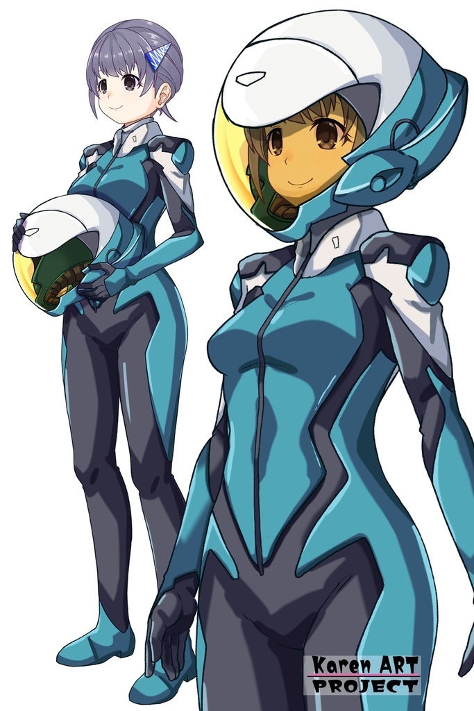 ゆりちゃん+白崎イリスのパイロットスーツ【Classroom☆Crisis 01】斜め前アングル Yuri is wearing Iris Shirasaki's Pilot Suit 【Classroom☆Crisis 01】 Diagonal front angle