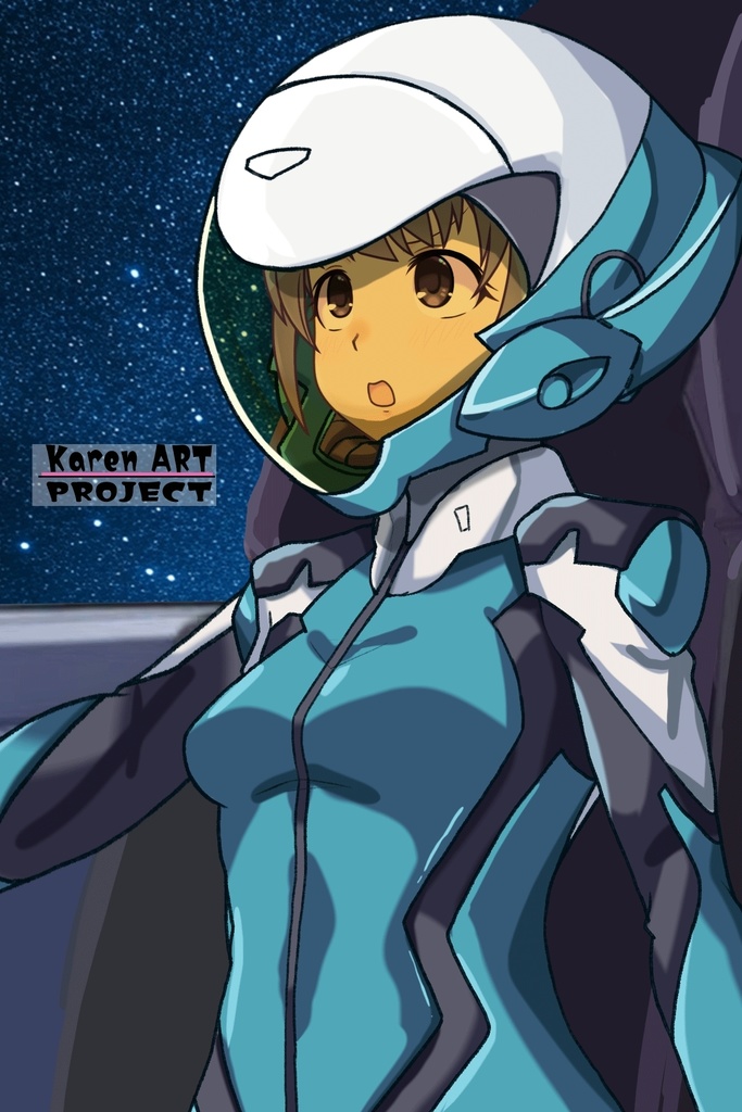 ゆりちゃん+白崎イリスのパイロットスーツ【Classroom☆Crisis 01】斜め前アングル Yuri is wearing Iris Shirasaki's Pilot Suit 【Classroom☆Crisis 01】 Diagonal front angle