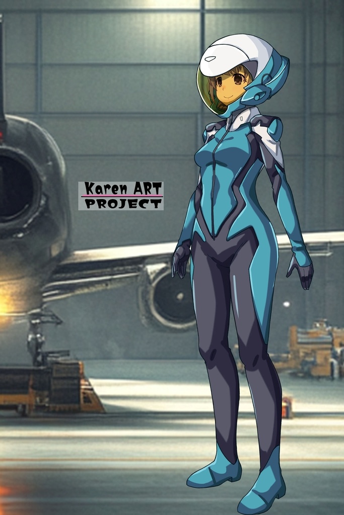 ゆりちゃん+白崎イリスのパイロットスーツ【Classroom☆Crisis 01】斜め前アングル Yuri is wearing Iris Shirasaki's Pilot Suit 【Classroom☆Crisis 01】 Diagonal front angle