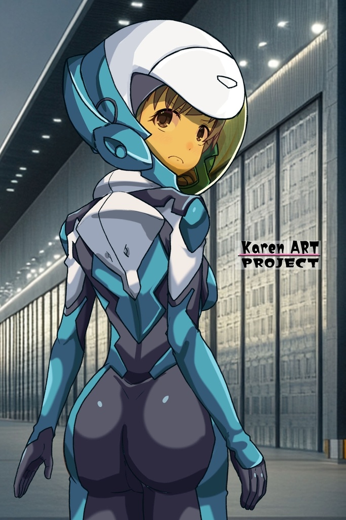 ゆりちゃん+白崎イリスのパイロットスーツ【Classroom☆Crisis 02】 背面アングル Yuri is wearing Iris Shirasaki's Pilot Suit 【Classroom☆Crisis 02】 Back Angle