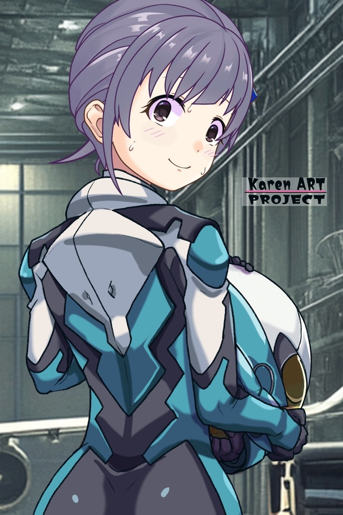 ゆりちゃん+白崎イリスのパイロットスーツ【Classroom☆Crisis 02】 背面アングル Yuri is wearing Iris Shirasaki's Pilot Suit 【Classroom☆Crisis 02】 Back Angle