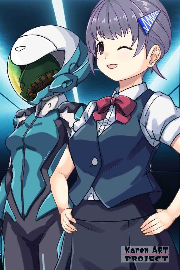 ゆりちゃん+白崎イリスの制服【Classroom☆Crisis 03】 斜め前・背面アングル Yuri is wearing Iris Shirasaki's School Uniform 【Classroom☆Crisis 03】 Diagonal front angle & Back Angle