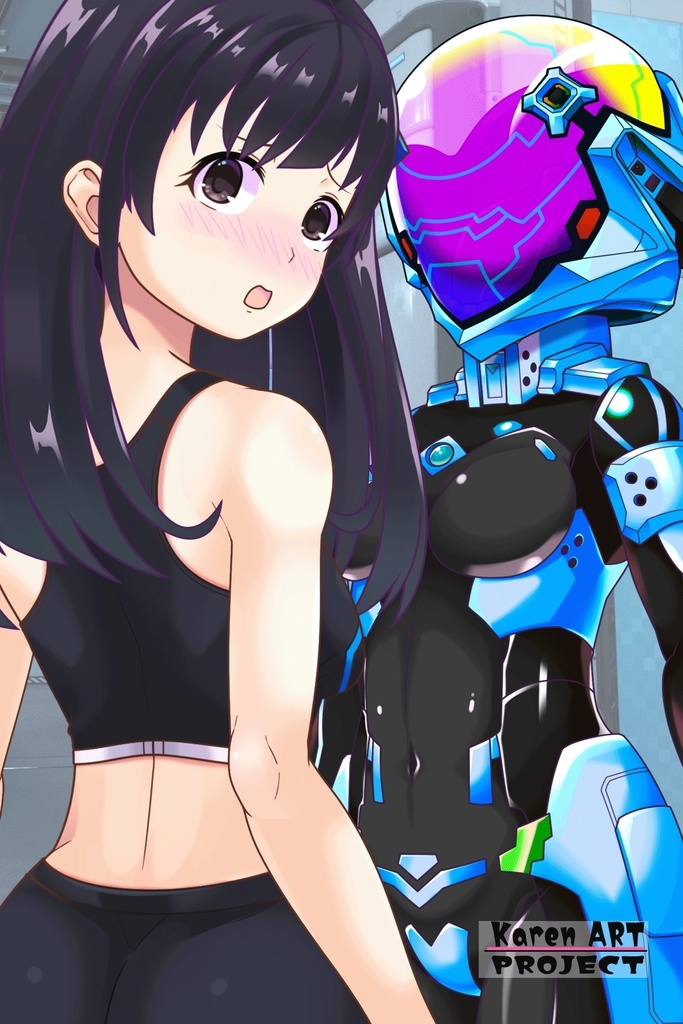 ゆりちゃん+衛士強化装備【トータル・イクリプス 02】斜め前アングル Yuri is wearing Guard Reinforcement Equipment【TOTAL ECLIPSE 02】Diagonal front angle