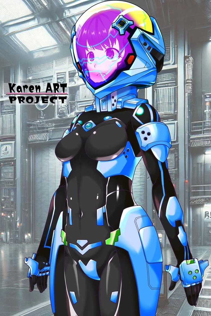 ゆりちゃん+衛士強化装備【トータル・イクリプス 02】斜め前アングル Yuri is wearing Guard Reinforcement Equipment【TOTAL ECLIPSE 02】Diagonal front angle