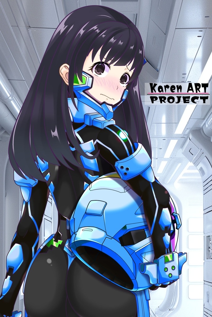 ゆりちゃん+衛士強化装備【トータル・イクリプス 03】背面アングル Yuri is wearing Guard Reinforcement Equipment【TOTAL ECLIPSE 03】Back Angle