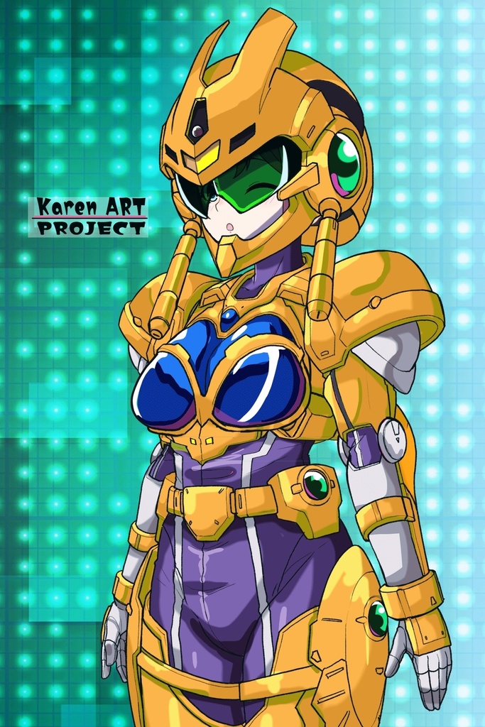 亜美ちゃん+アニス・ファームの装備 亜美オリジナルカラー【超音戦士ボーグマン01】 斜め前アングル Ami is wearing Anice Farm's Powered Suit Ami Original Color【Sonic Soldier Borgman01】Diagonal front angle