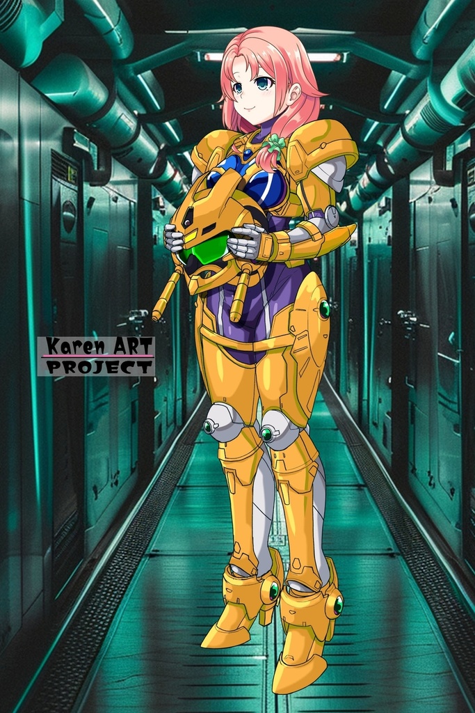 亜美ちゃん+アニス・ファームの装備 亜美オリジナルカラー【超音戦士ボーグマン01】 斜め前アングル Ami is wearing Anice Farm's Powered Suit Ami Original Color【Sonic Soldier Borgman01】Diagonal front angle