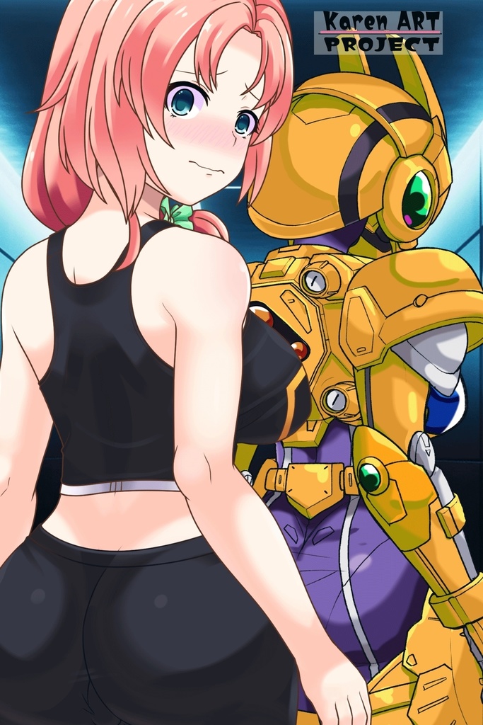 亜美ちゃん+アニス・ファームの装備 亜美オリジナルカラー【超音戦士ボーグマン02】背面アングル Ami is wearing Anice Farm's Powered Suit Ami Original Color【Sonic Soldier Borgman02】Back Angle