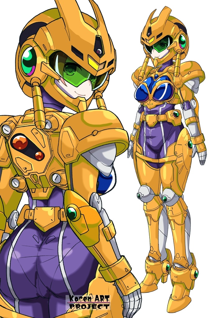 亜美ちゃん+アニス・ファームの装備 亜美オリジナルカラー【超音戦士ボーグマン02】背面アングル Ami is wearing Anice Farm's Powered Suit Ami Original Color【Sonic Soldier Borgman02】Back Angle