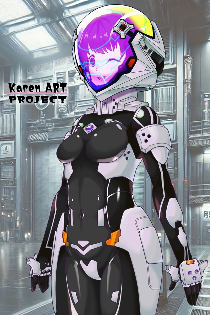 ゆりちゃん+衛士強化装備(甲斐志摩子カラー)【トータル・イクリプス 05】斜め前アングル Yuri is wearing Guard Reinforcement Equipment(Shimako Kai's Color)【TOTAL ECLIPSE 05】Diagonal front angle