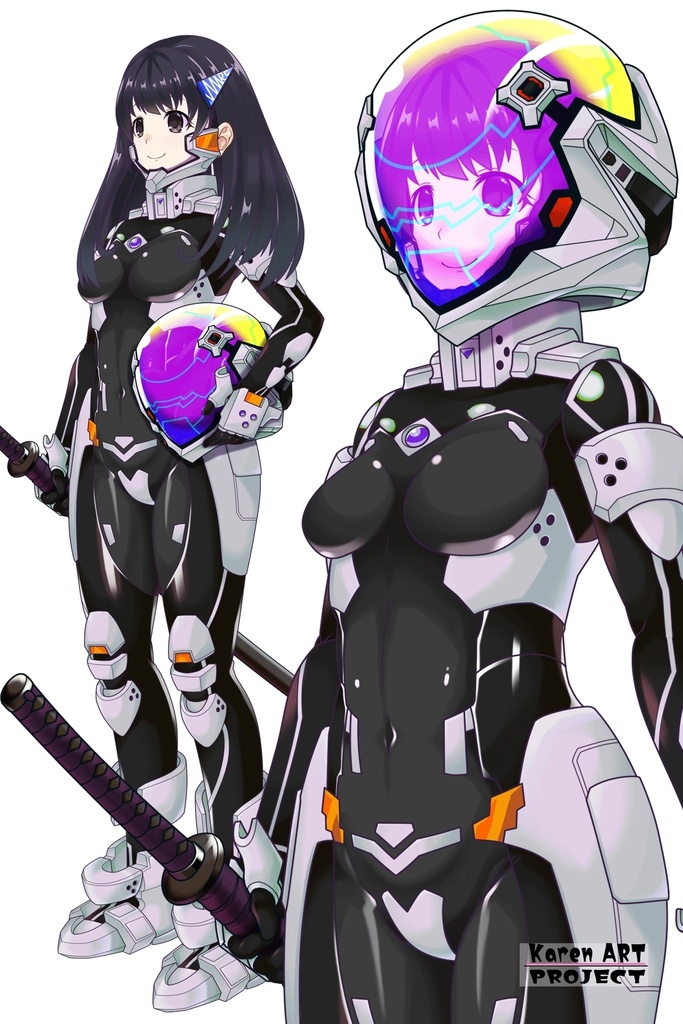 ゆりちゃん+衛士強化装備(甲斐志摩子カラー)【トータル・イクリプス 05】斜め前アングル Yuri is wearing Guard Reinforcement Equipment(Shimako Kai's Color)【TOTAL ECLIPSE 05】Diagonal front angle