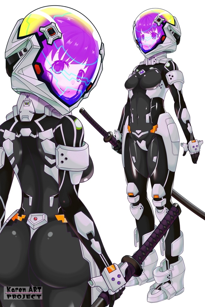 ゆりちゃん+衛士強化装備(甲斐志摩子カラー)【トータル・イクリプス 06】背面アングル Yuri is wearing Guard Reinforcement Equipment(Shimako Kai's Color)【TOTAL ECLIPSE 06】Back Angle