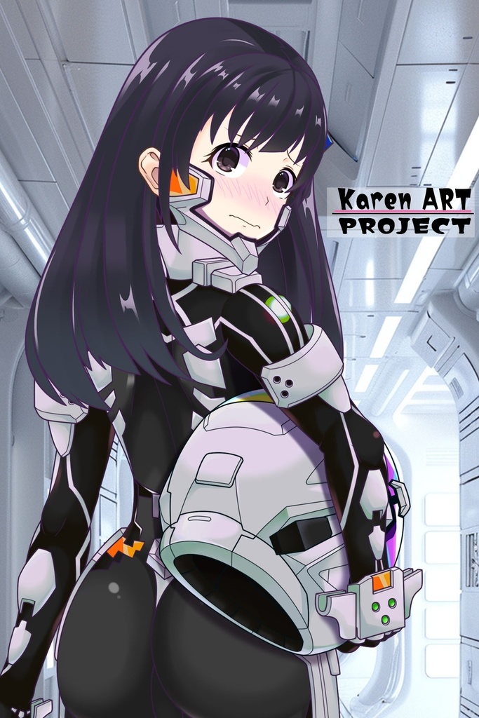 ゆりちゃん+衛士強化装備(甲斐志摩子カラー)【トータル・イクリプス 06】背面アングル Yuri is wearing Guard Reinforcement Equipment(Shimako Kai's Color)【TOTAL ECLIPSE 06】Back Angle