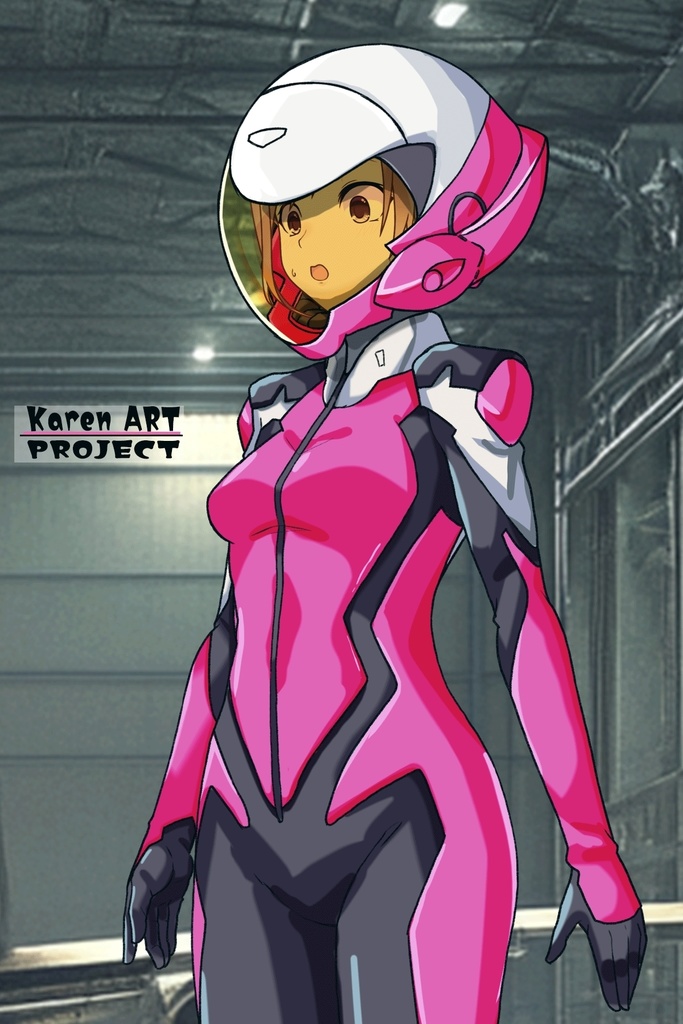 カレンちゃん+白崎イリスのパイロットスーツ【Classroom☆Crisis 01】斜め前アングル Karen is wearing Iris Shirasaki's Pilot Suit 【Classroom☆Crisis 01】 Diagonal front angle