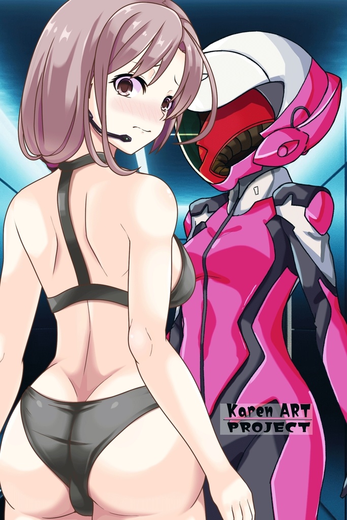 カレンちゃん+白崎イリスのパイロットスーツ【Classroom☆Crisis 01】斜め前アングル Karen is wearing Iris Shirasaki's Pilot Suit 【Classroom☆Crisis 01】 Diagonal front angle