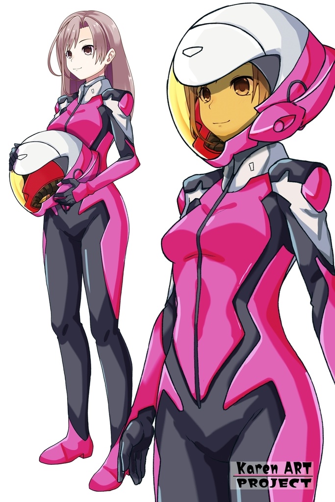 カレンちゃん+白崎イリスのパイロットスーツ【Classroom☆Crisis 01】斜め前アングル Karen is wearing Iris Shirasaki's Pilot Suit 【Classroom☆Crisis 01】 Diagonal front angle