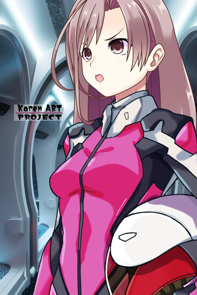 カレンちゃん+白崎イリスのパイロットスーツ【Classroom☆Crisis 01】斜め前アングル Karen is wearing Iris Shirasaki's Pilot Suit 【Classroom☆Crisis 01】 Diagonal front angle