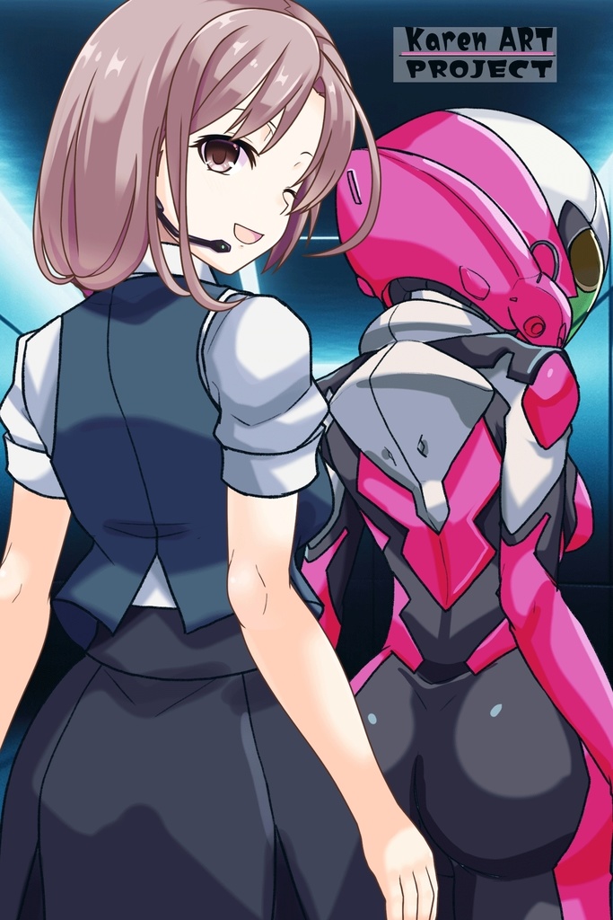 カレンちゃん+白崎イリスのパイロットスーツ【Classroom☆Crisis 02】 背面アングル Karen is wearing Iris Shirasaki's Pilot Suit 【Classroom☆Crisis 02】 Back Angle