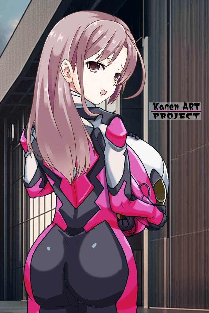 カレンちゃん+白崎イリスのパイロットスーツ【Classroom☆Crisis 02】 背面アングル Karen is wearing Iris Shirasaki's Pilot Suit 【Classroom☆Crisis 02】 Back Angle