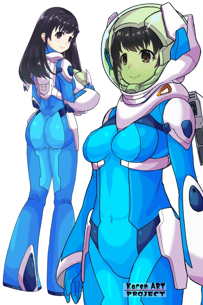 ゆりちゃん+ネーナ・トリニティーのノーマルスーツ【機動戦士ガンダム00】01 斜め前アングル Yuri is wearing Nena Trinity's Normal Suit【Mobile Suit Gundam 00】01Diagonal front angle