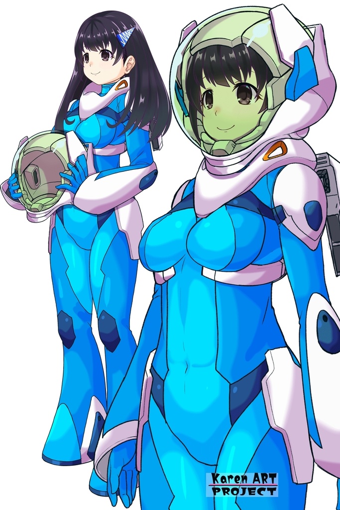 ゆりちゃん+ネーナ・トリニティーのノーマルスーツ【機動戦士ガンダム00】01 斜め前アングル Yuri is wearing Nena Trinity's Normal Suit【Mobile Suit Gundam 00】01Diagonal front angle