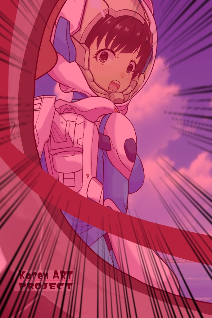 ゆりちゃん+ネーナ・トリニティーのノーマルスーツ【機動戦士ガンダム00】02 背面アングル Yuri is wearing Nena Trinity's Normal Suit【Mobile Suit Gundam 00】02 Back Angle