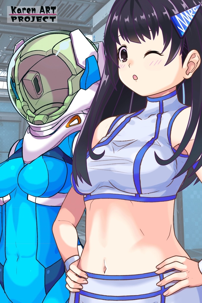 ゆりちゃん+ネーナ・トリニティーのインナースーツ【機動戦士ガンダム00】03 斜め前・背面アングル Yuri is wearing Nena Trinity's Inner Suit【Mobile Suit Gundam 00】03 Diagonal front angle & Back Angle