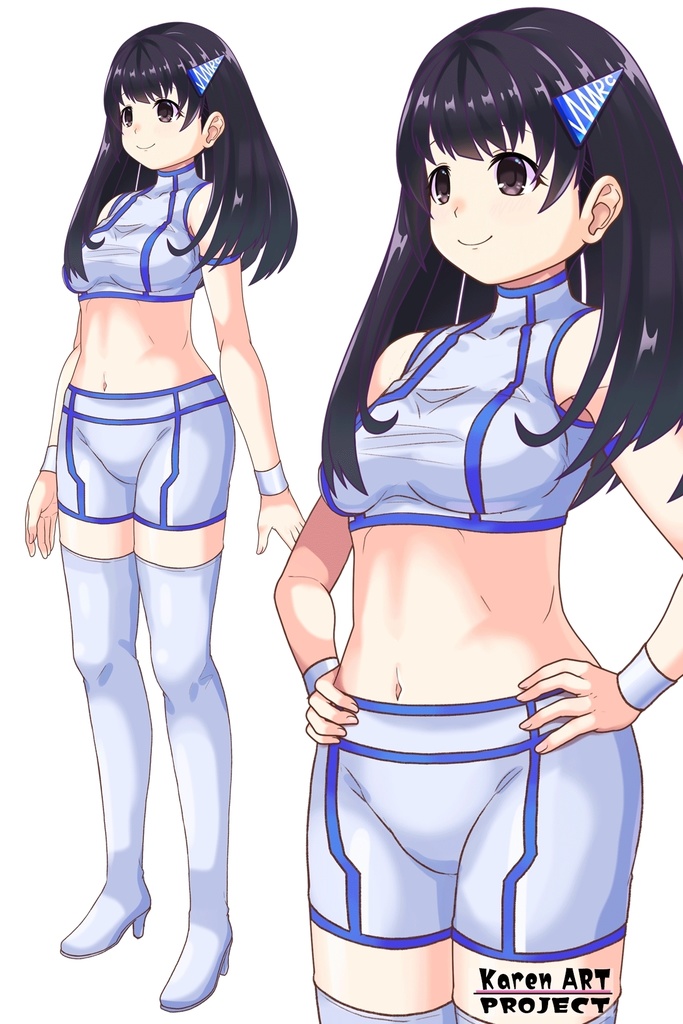 ゆりちゃん+ネーナ・トリニティーのインナースーツ【機動戦士ガンダム00】03 斜め前・背面アングル Yuri is wearing Nena Trinity's Inner Suit【Mobile Suit Gundam 00】03 Diagonal front angle & Back Angle