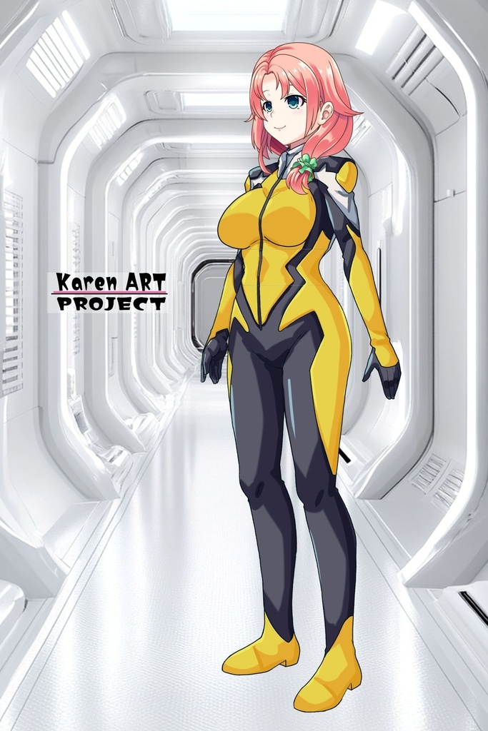 亜美ちゃん+白崎イリスのパイロットスーツ【Classroom☆Crisis 01】斜め前アングル Ami is wearing Iris Shirasaki's Pilot Suit 【Classroom☆Crisis 01】 Diagonal front angle