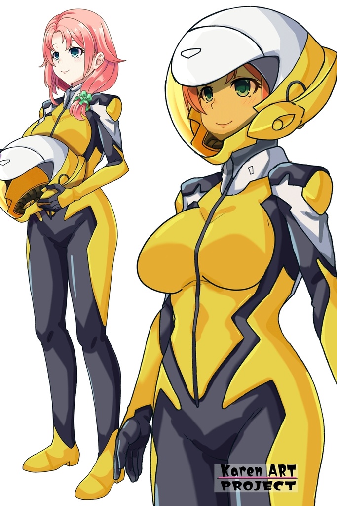 亜美ちゃん+白崎イリスのパイロットスーツ【Classroom☆Crisis 01】斜め前アングル Ami is wearing Iris Shirasaki's Pilot Suit 【Classroom☆Crisis 01】 Diagonal front angle