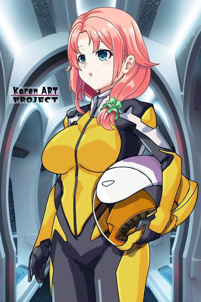 亜美ちゃん+白崎イリスのパイロットスーツ【Classroom☆Crisis 01】斜め前アングル Ami is wearing Iris Shirasaki's Pilot Suit 【Classroom☆Crisis 01】 Diagonal front angle