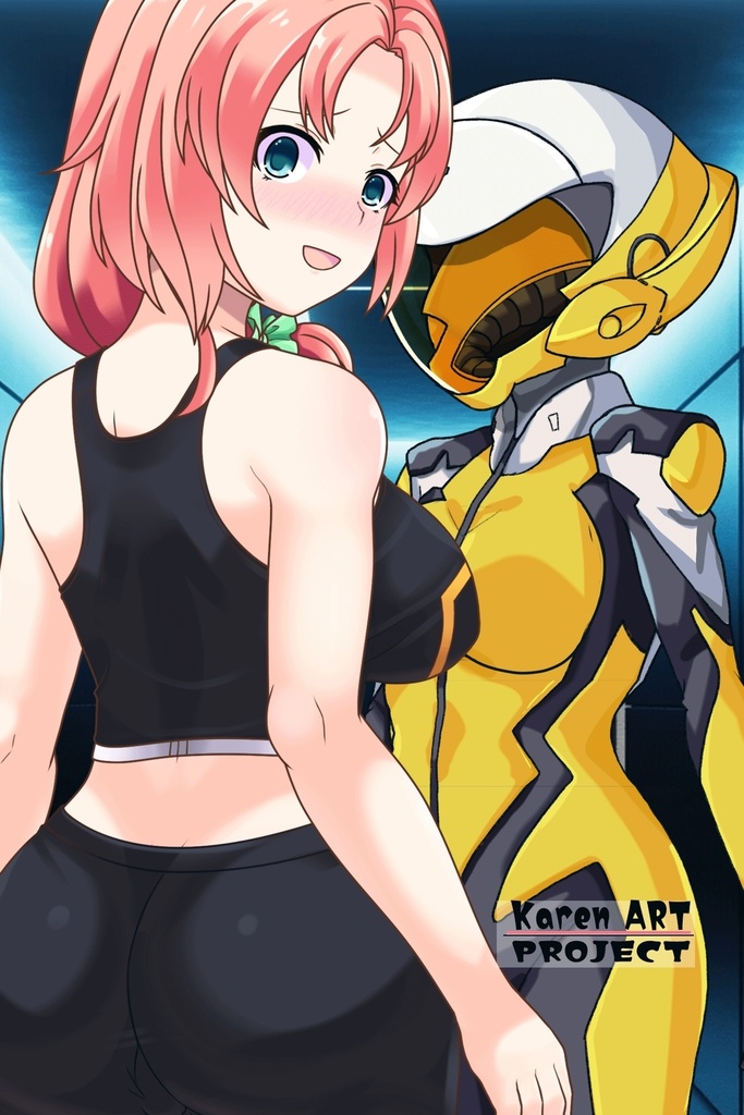 亜美ちゃん+白崎イリスのパイロットスーツ【Classroom☆Crisis 01】斜め前アングル Ami is wearing Iris Shirasaki's Pilot Suit 【Classroom☆Crisis 01】 Diagonal front angle