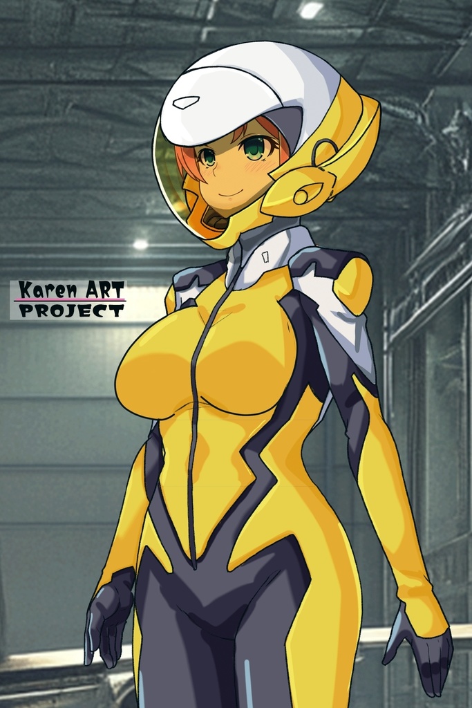 亜美ちゃん+白崎イリスのパイロットスーツ【Classroom☆Crisis 01】斜め前アングル Ami is wearing Iris Shirasaki's Pilot Suit 【Classroom☆Crisis 01】 Diagonal front angle