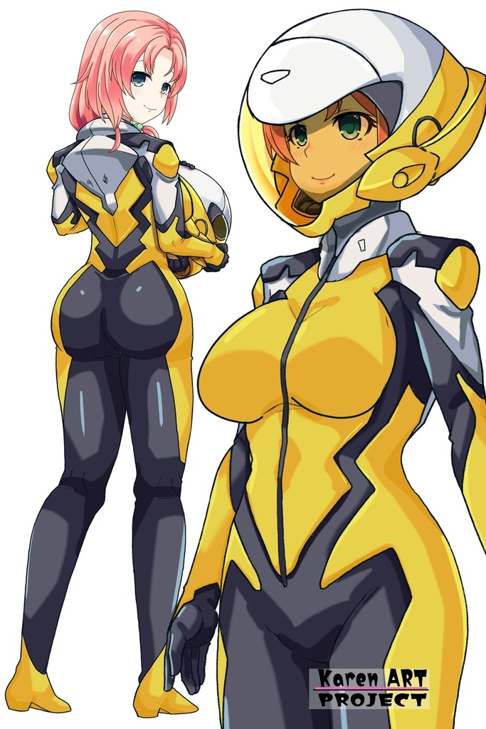 亜美ちゃん+白崎イリスのパイロットスーツ【Classroom☆Crisis 01】斜め前アングル Ami is wearing Iris Shirasaki's Pilot Suit 【Classroom☆Crisis 01】 Diagonal front angle