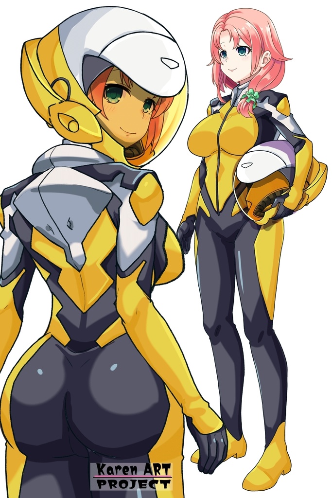 亜美ちゃん+白崎イリスのパイロットスーツ【Classroom☆Crisis 02】 背面アングル Ami is wearing Iris Shirasaki's Pilot Suit 【Classroom☆Crisis 02】 Back Angle