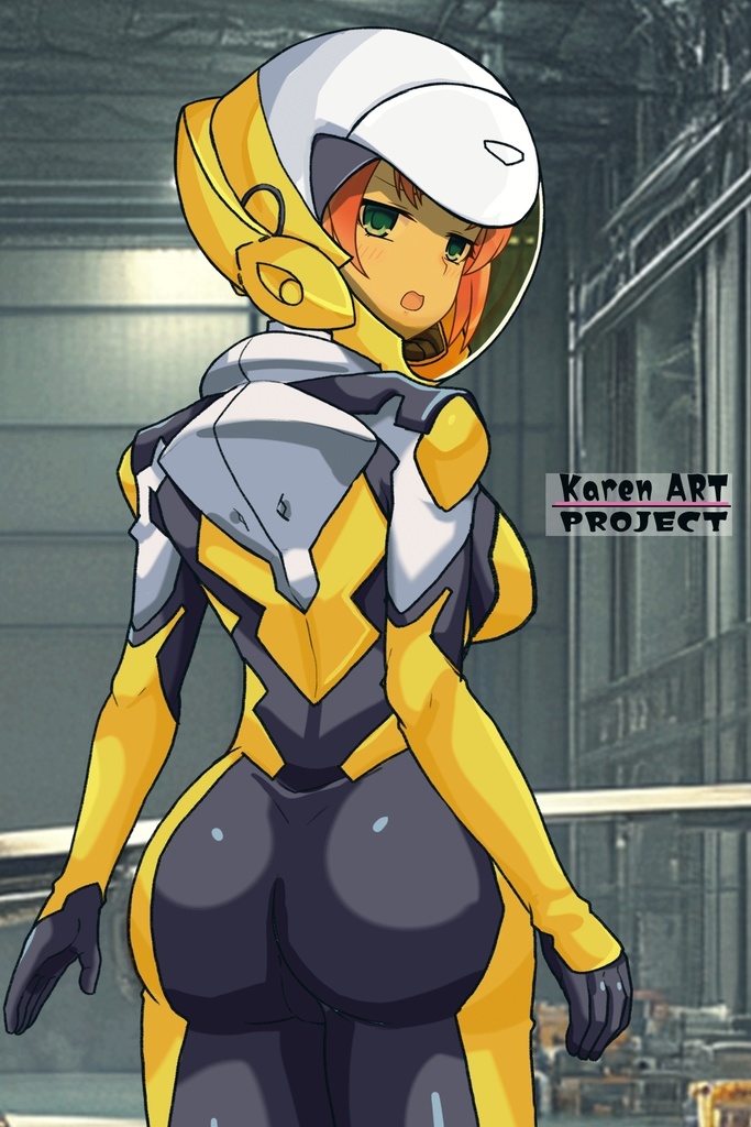 亜美ちゃん+白崎イリスのパイロットスーツ【Classroom☆Crisis 02】 背面アングル Ami is wearing Iris Shirasaki's Pilot Suit 【Classroom☆Crisis 02】 Back Angle