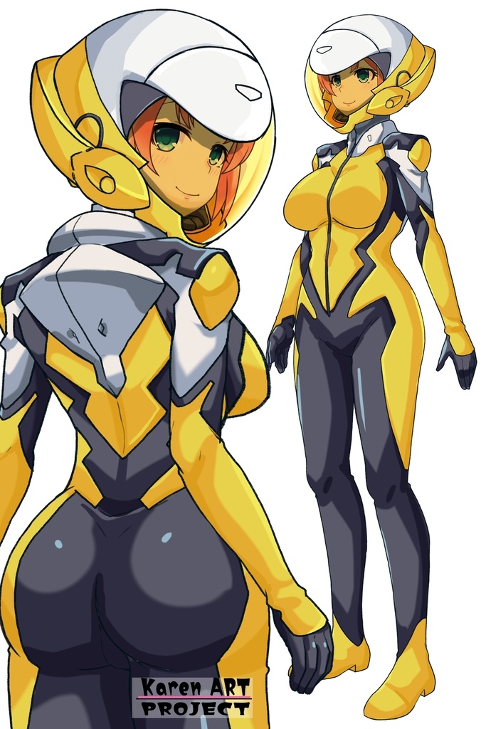 亜美ちゃん+白崎イリスのパイロットスーツ【Classroom☆Crisis 02】 背面アングル Ami is wearing Iris Shirasaki's Pilot Suit 【Classroom☆Crisis 02】 Back Angle