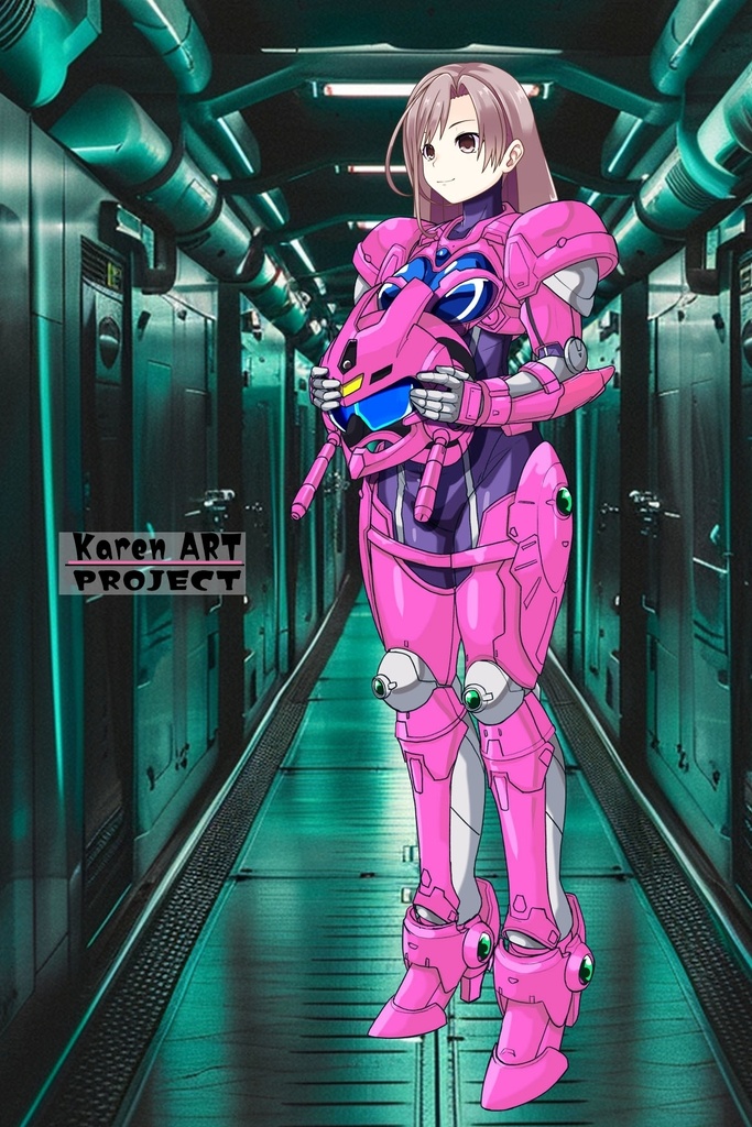 カレンちゃん+アニス・ファームの装備 カレンオリジナルカラー【超音戦士ボーグマン04】 斜め前アングル Karen is wearing Anice Farm's Powered Suit Karen Original Color【Sonic Soldier Borgman04】Diagonal front angle