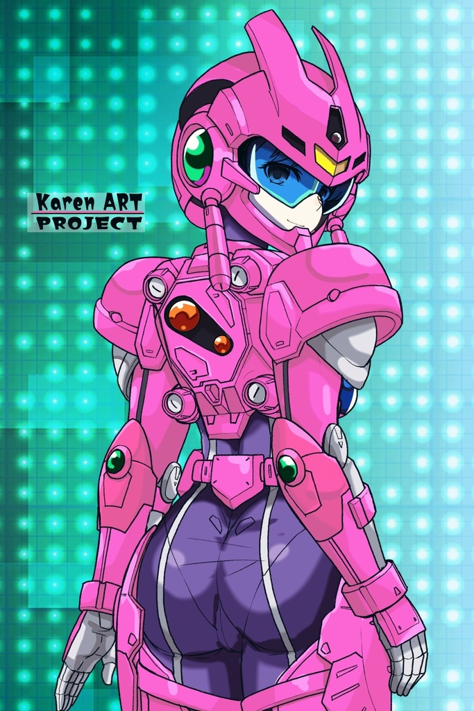 カレンちゃん+アニス・ファームの装備カレンオリジナルカラー【超音戦士ボーグマン05】背面アングル Karen is wearing Anice Farm's Powered Suit KarenOriginal Color【Sonic Soldier Borgman05】Back Angle
